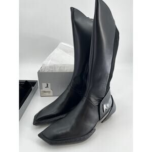 John Fluevog Black Leather Boots